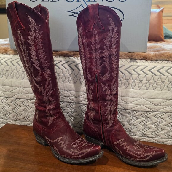 Old Gringo Shoes - LADIES OLD GRINGO RED MAYRA BIS SNIP TOE BOOTS SIZE 7.5